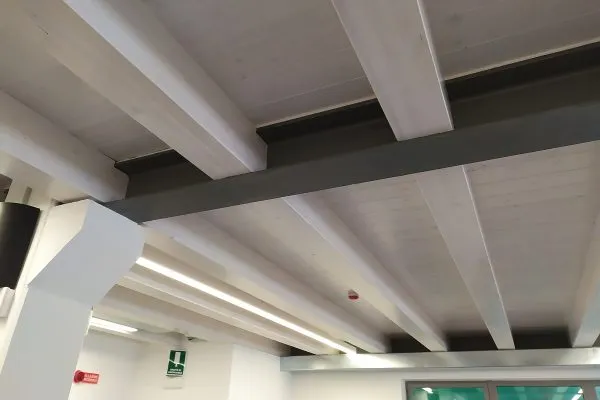 Protezione antincendio di una struttura mista in acciaio e legno
