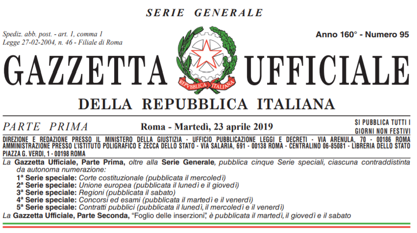 Il Decreto Ministeriale 12 aprile 2019